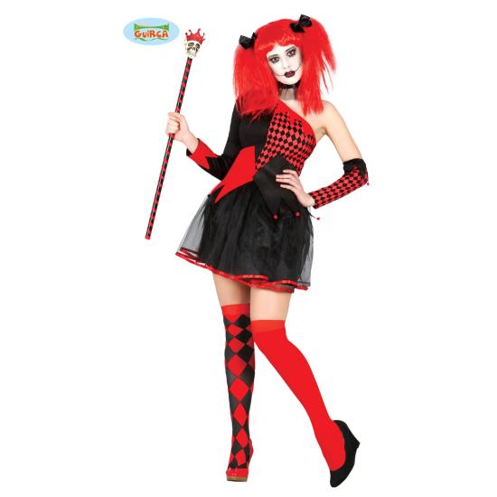 Disfraz Reina Arlequin adulta .