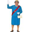 Disfraz Reina Isabel de Inglaterra adulto .
