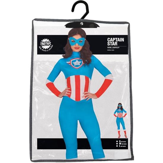 Disfraz  Superheroína Capitán América adulta