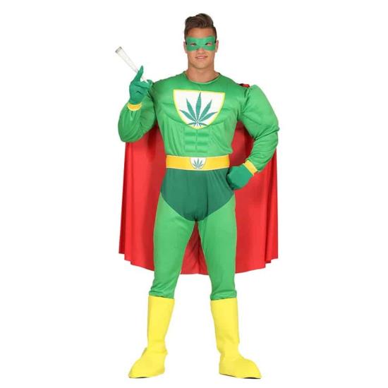 Disfraz de Superhéroe Capitán Marihuana para Adulto