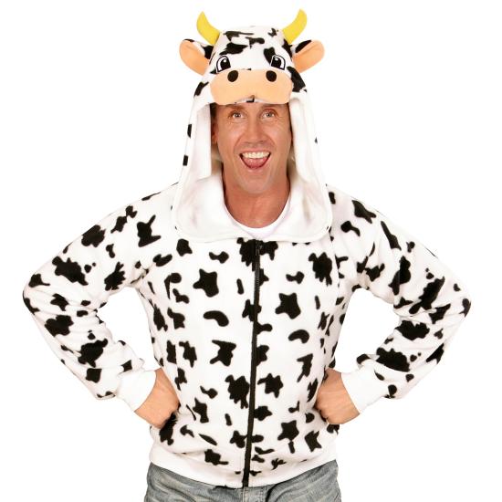 Disfraz Vaca, Sudadera con Capucha Unisex