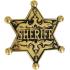 Estrella del Sheriff – Insignia de Metal Dorado con Broche