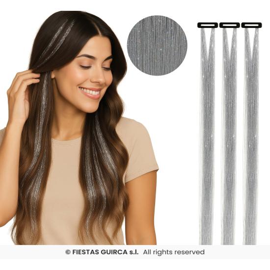 Extensiones de Pelo con Brillos - Fiestas Guirca