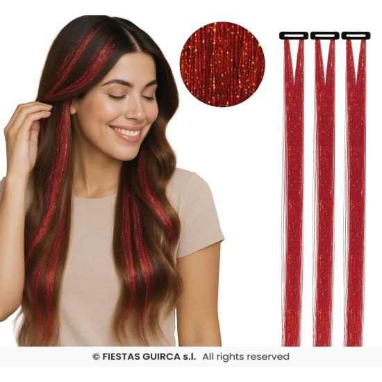 Extensiones de Pelo con Brillos - Fiestas Guirca