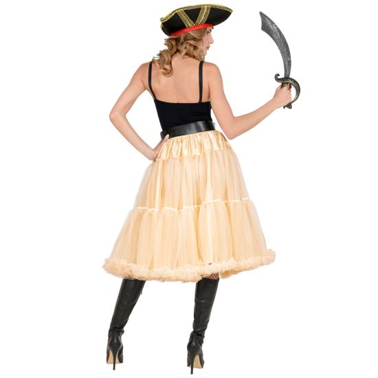 Falda Enagua Tul 65 cms color Crema