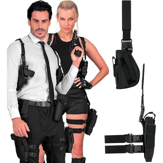 Funda táctica para disfraces de policía, SWAT, militares y agentes secretos Derecha o Izquierda