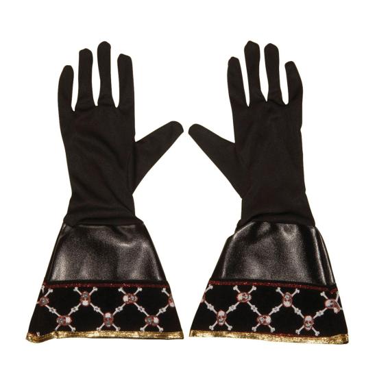 Guantes negros de Pirata sÍmil piel