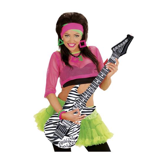 Guitarra hinchable zebra negra y blanca  107 cm C-1