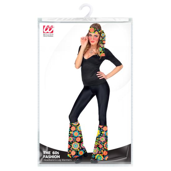 Hippie Set 60s / 70s, Flower diadema y guanteletes, hippie, reggae, flower power