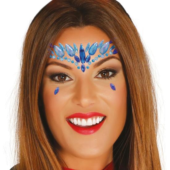 Joyas Faciales Adhesivas Azules | Fantasía