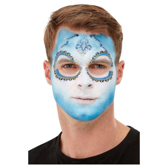 Maquillaje día de los Muertos Azul