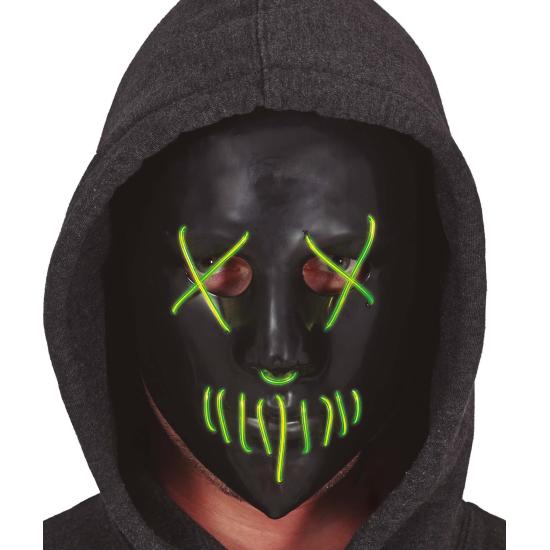 Mascara negra con luz, pvc