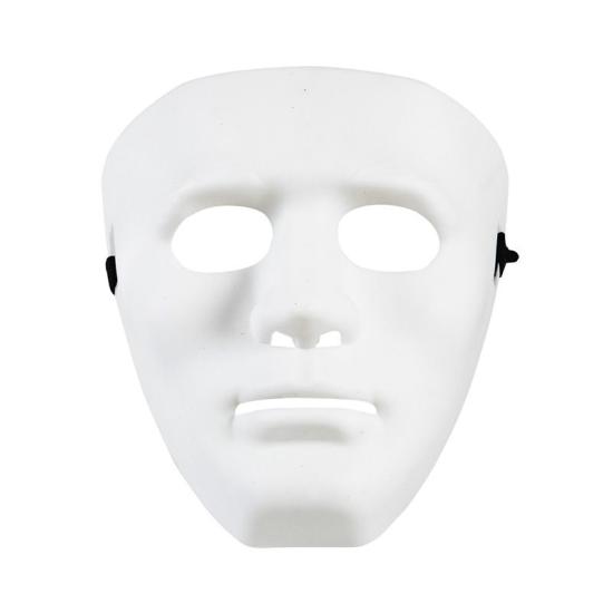 Mascara para disfraces Anonymous blanca