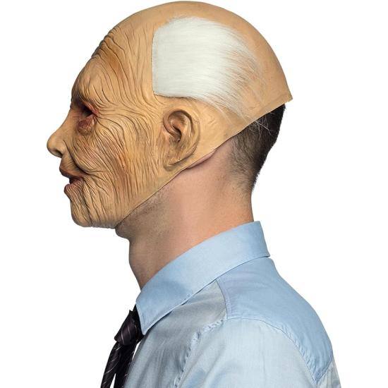 Máscara disfraz Viejo con Peluca.