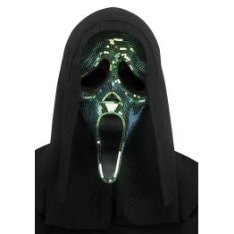 Máscara Ghost Face Oil Slick Disco – Terror con Reflejos de Fiesta
