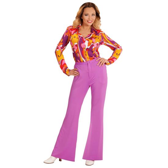 Pantalones Mujer Años 70 Púrpura