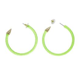 Par de Pendientes Verdes Fluor