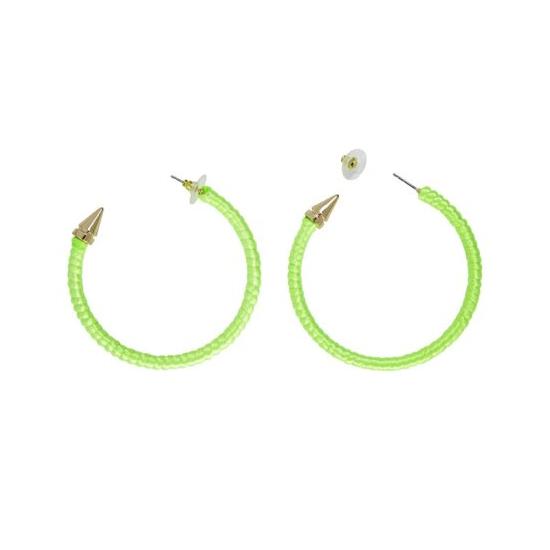 Par de Pendientes Verdes Fluor