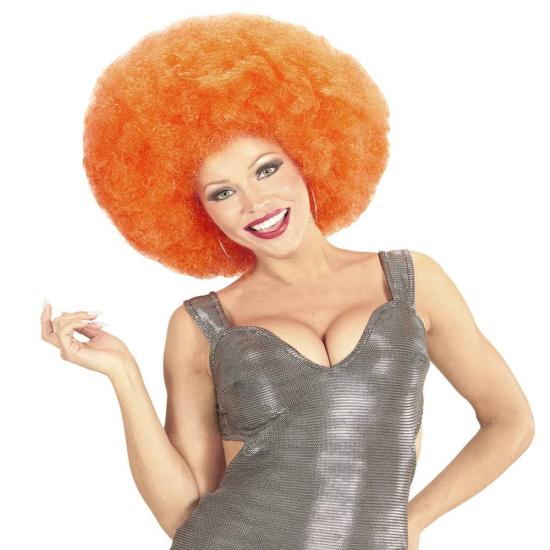 Peluca Afro Sobredimensionada color Naranja