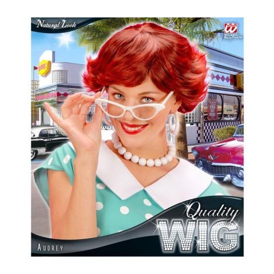 Peluca de los años 50 Pelirroja corta