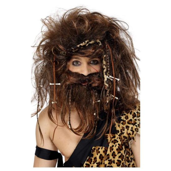 Peluca Cavernícola Lujo para Adulto