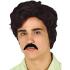Peluca con Bigote Estilo “Narcotraficante” – Inspiración Años 80