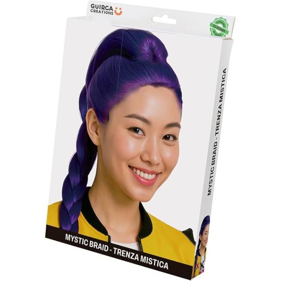 💜 Peluca de Guerrera K-Pop Rumi con Trenza Mística