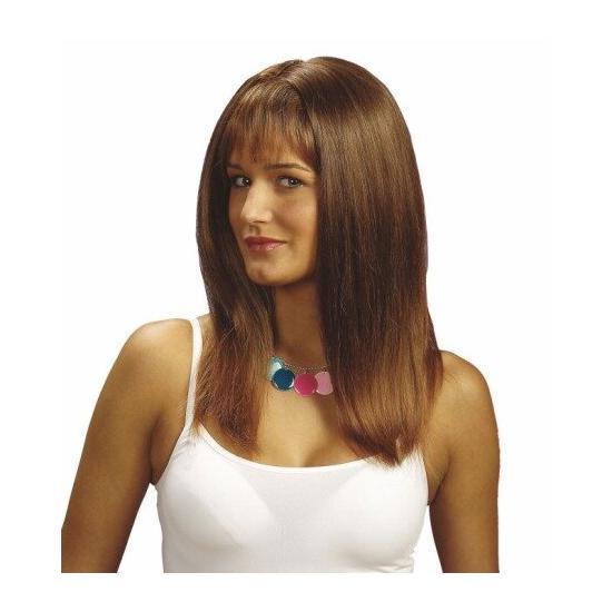 Peluca disfraz Castaña Atractiva