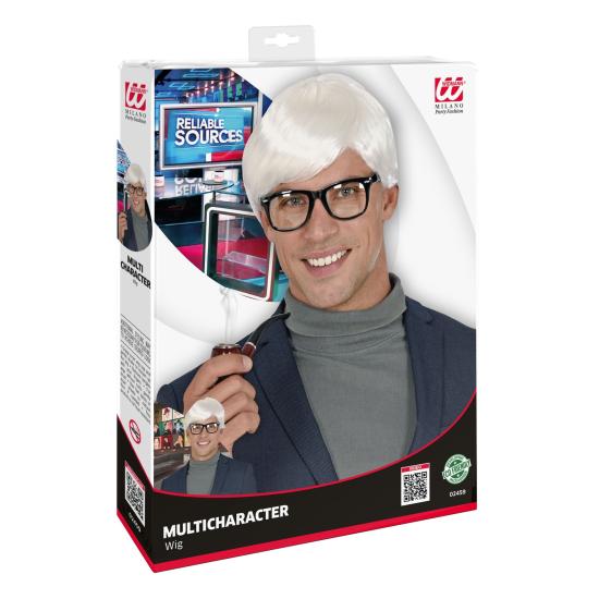 Peluca Hombre Retro Estilo Intelectual – 4 Colores Disponibles