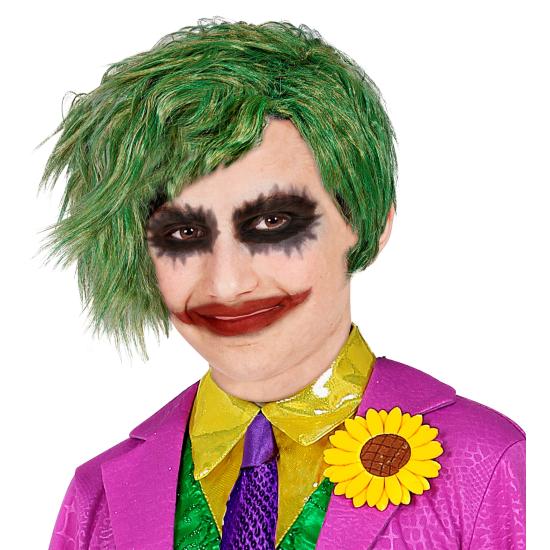 Peluca Infantil Verde Estilo Joker - Complemento para Disfraces de Batman