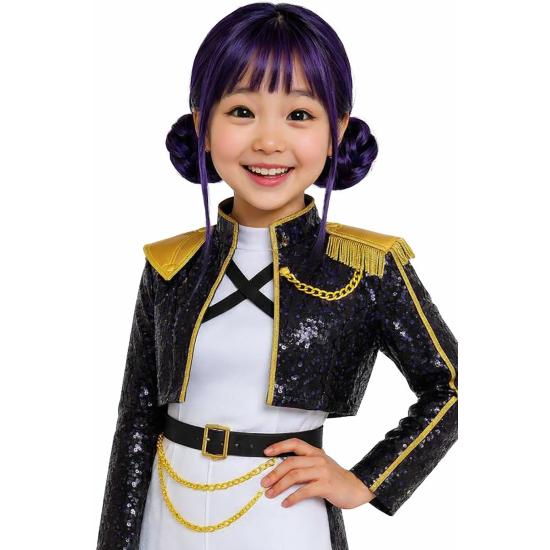 ✨ Peluca K-Pop con Moños Estrellados