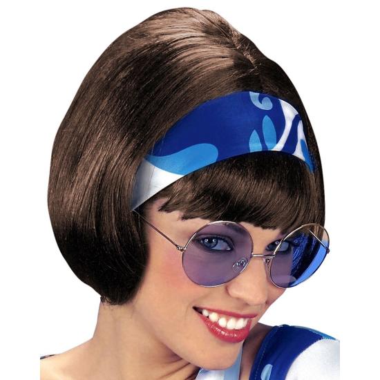 Peluca Mujer años 70 de color Castaña