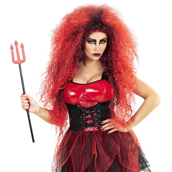 Peluca Peinado Gigante Roja: volumen extremo para un look infernal