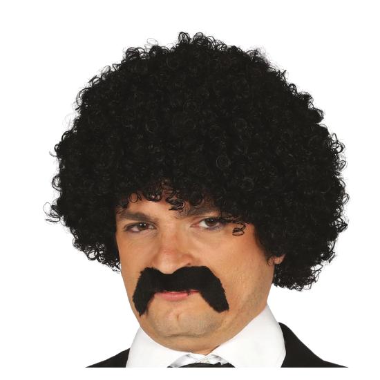 Peluca y bigote rizada para hombre 2 colores