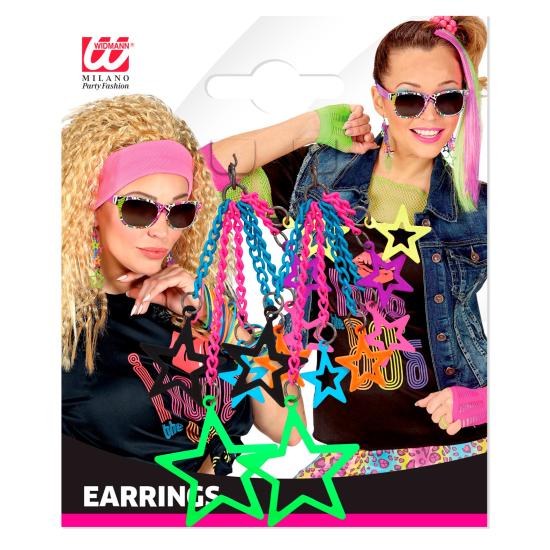 Pendientes Estrella Neón Años 80