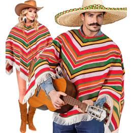Poncho Mexicano de Algodón para Disfraz Unisex Tallla única