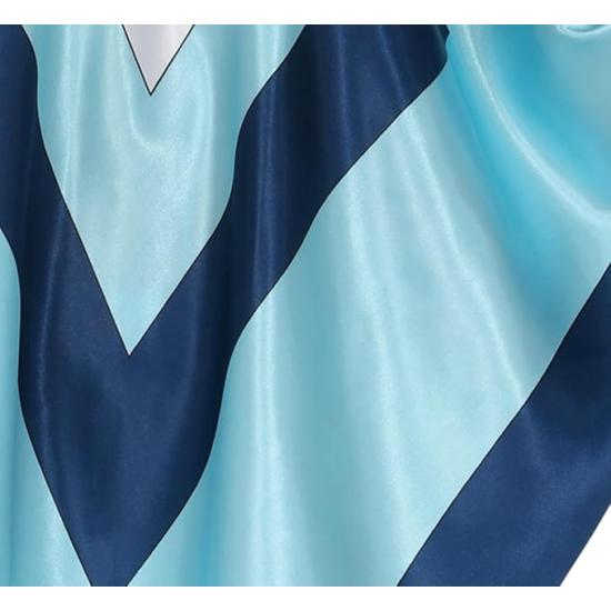 Poncho Super Trouper ABBA para Mujer – Disfraz de los Años 70 Azul para Fiestas, Halloween y Carnaval