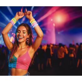 Pulseras de Luz Neón (100 pcs)