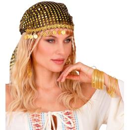 Pulseras Doradas Estilo Gitano – Set de 40 | Widmann 2983B