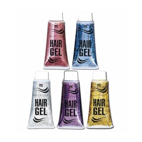 Set Gel Purpurina para Pelo con Peine