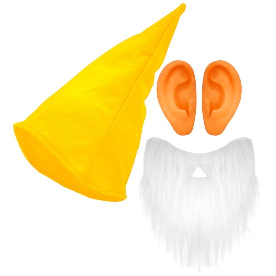 Set Gorro, Barba y Orejas para Enanos  Adulto
