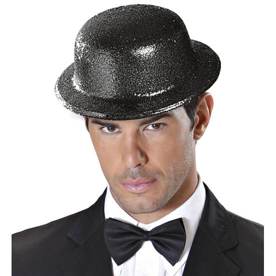 Sombrero Bombin Negro Brillante