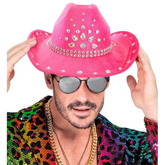 Sombrero Cowboy con Brillantes para Fiesta o Disfraz – Adulto Unisex