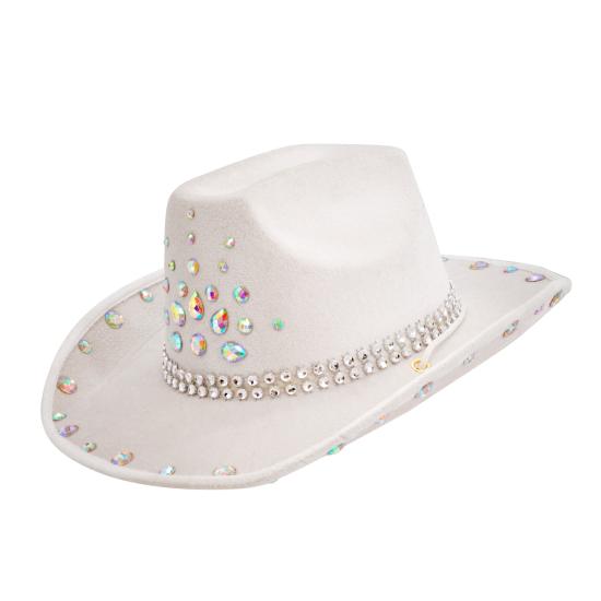 Sombrero Cowboy con Brillantes para Fiesta o Disfraz – Adulto Unisex