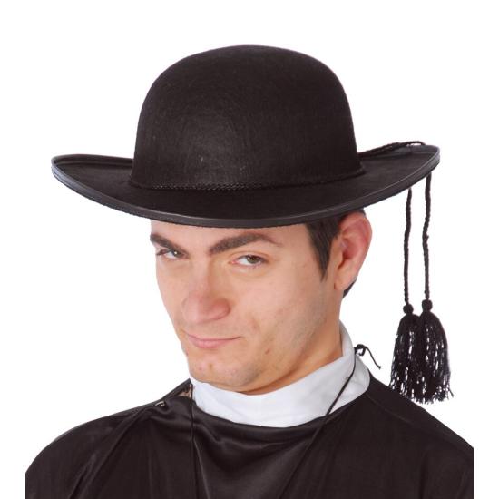 Sombrero cura fieltro negro