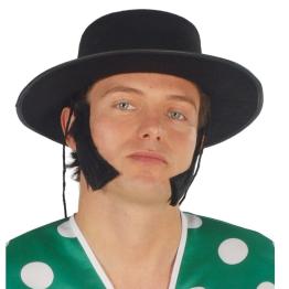 Sombrero Negro Cordobés con cordón para atar