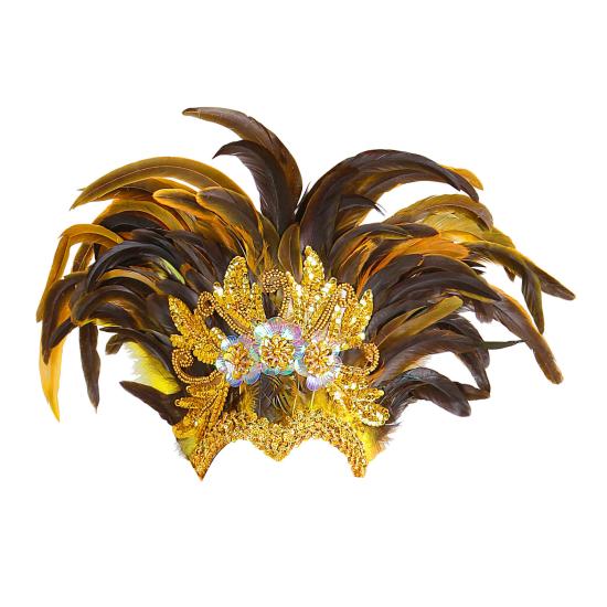Tocado de Plumas Salvador Show Oro