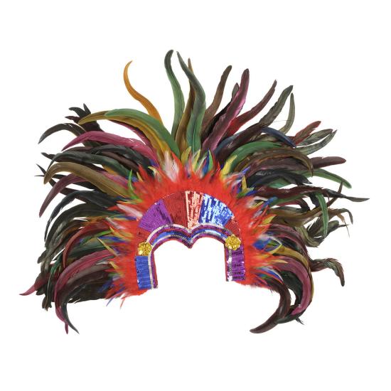 Tocado de Plumas y Lentejuelas Colores